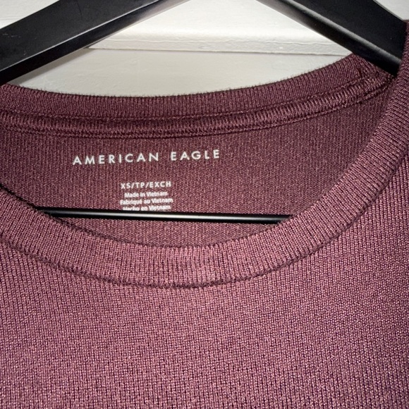American Eagle Outfitters Burgundy Buttery Top - Picture 2 of 3
